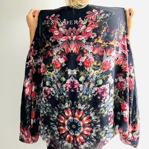 Alexander McQueen silk floral robe